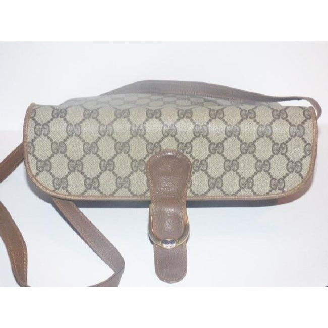 Gucci Vintage Pursesdesigner Purses Brown Large G Logo Print Coated Canvas And Brown Leather Shoulde