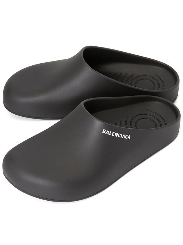 Luxury Balenciaga Trending 2026 Logo Pool Closed Mule Black
