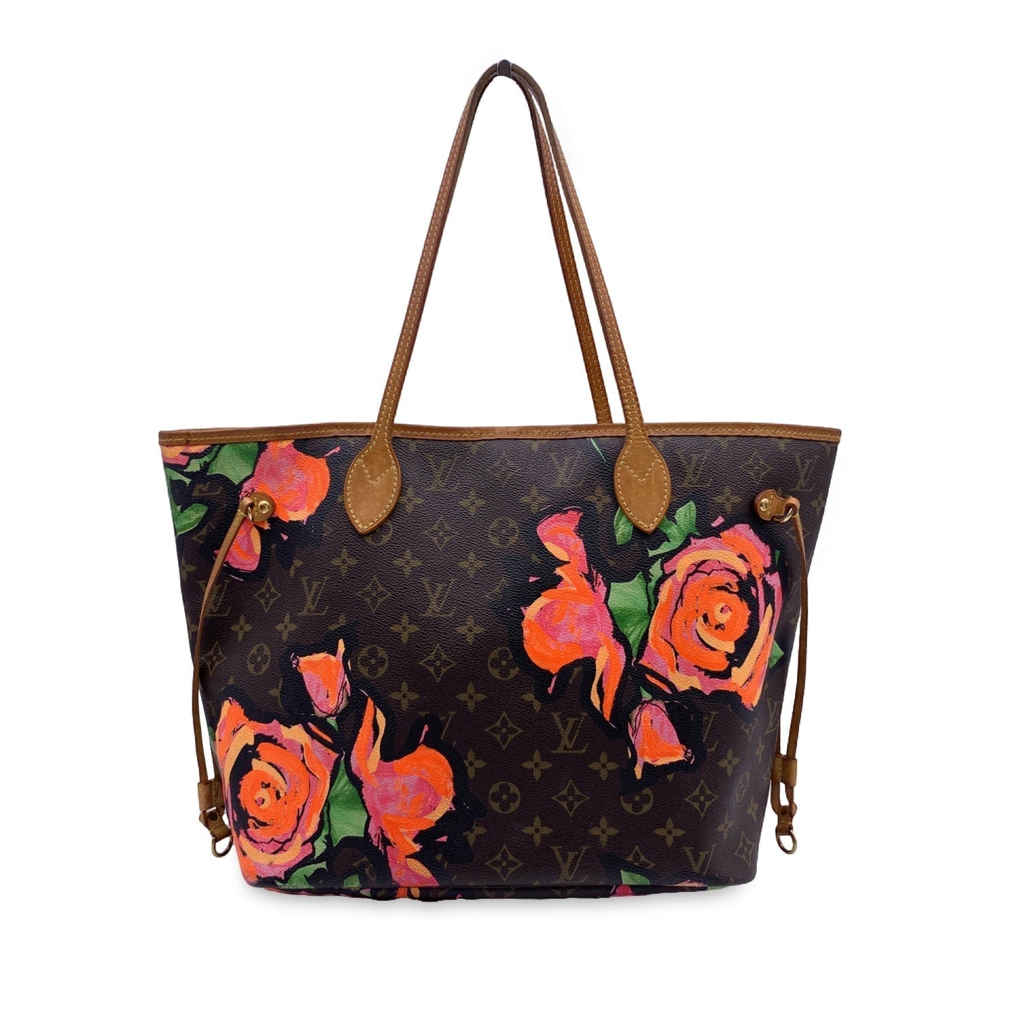 LOUIS VUITTON Monogram Canvas Steven Spro Roses Neverfull Mm Bag