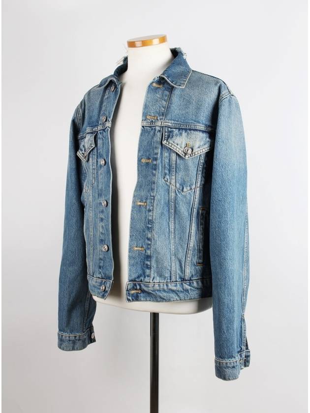 Luxury Balenciaga Trending 2026 Wave logo denim jacket 48