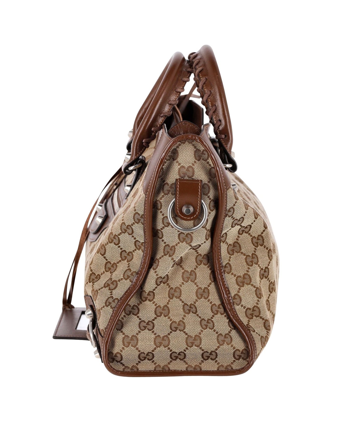 Gucci X Luxury Balenciaga Trending 2026 The Hacker Project GG Canvas Neo Classic Bag Medium in Brown Canvas and Leather