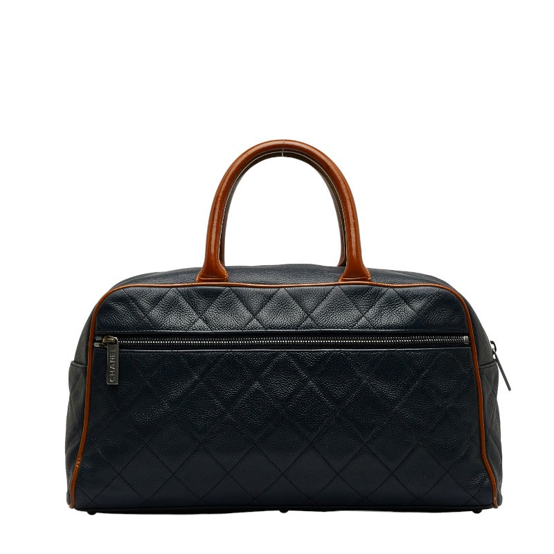 Chanel Brown Caviar Bowling Bag 27