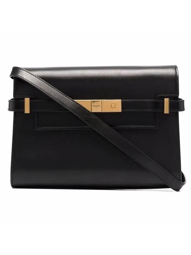 Luxury Saint Laurent Trending 2025 Manhattan Small Shoulder Bag Leather Black