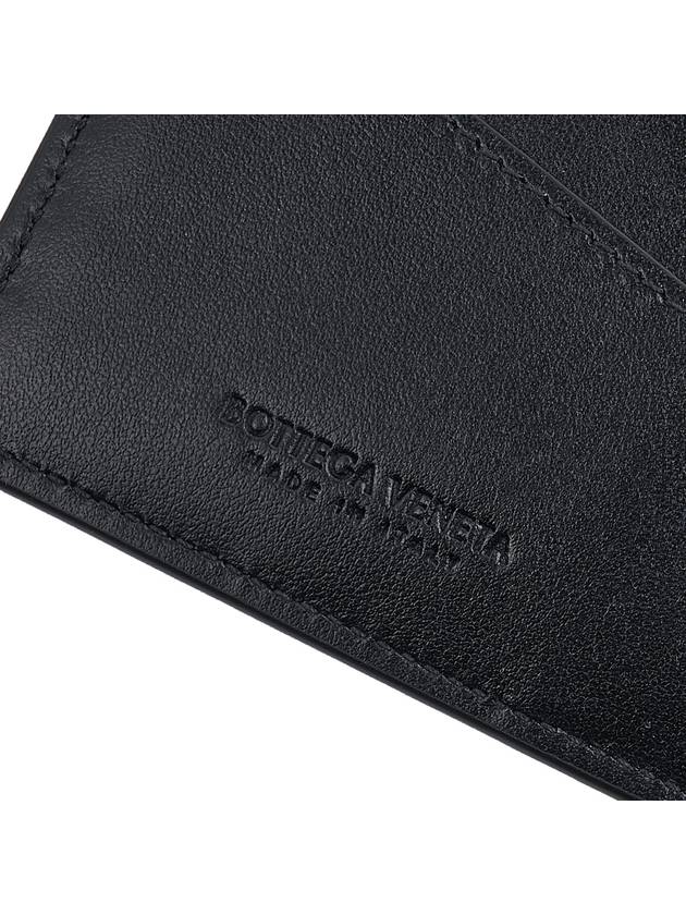 Luxury Bottega Veneta Cassette Half Wallet Black