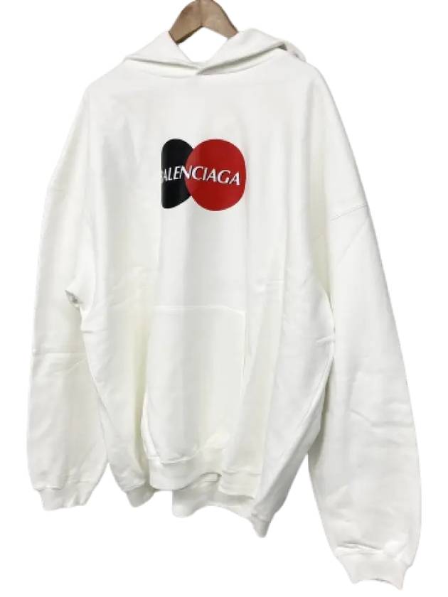Luxury Balenciaga Trending 2026 Logo Print Over Fit Hoodie White