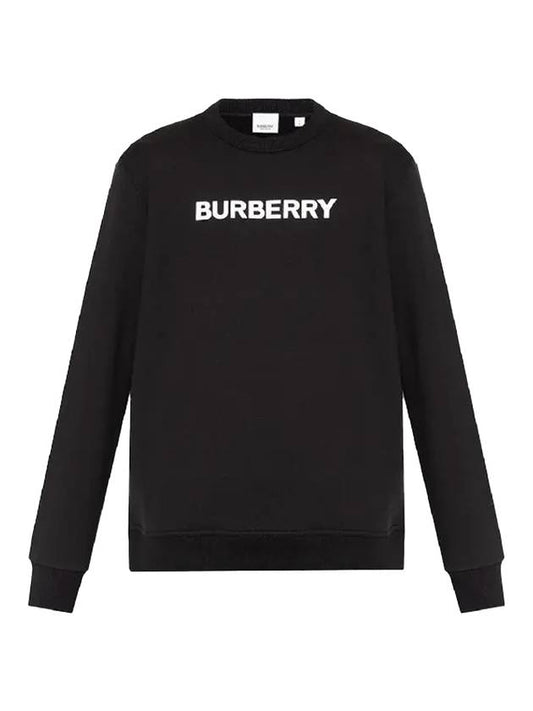 Luxury Burberry Front Logo Print Sweatshirt Black