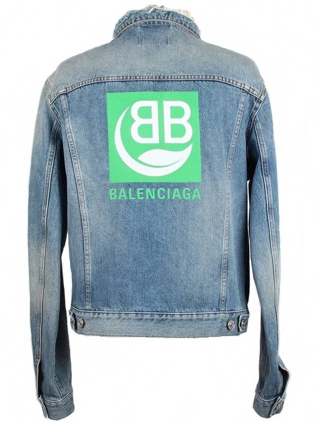 Luxury Balenciaga Trending 2026 BB logo denim jacket 48