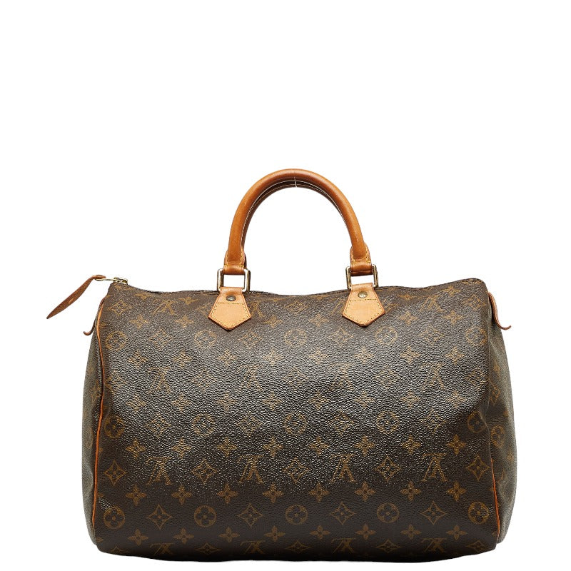 Louis Vuitton Monogram Speed 35 Handbag Boston Bag M41524 Brown PVC Leather Louis Vuitton
