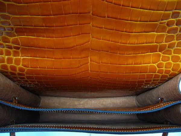 Luxury Hermes Briefcases H1053 Unisex Briefcase Orange Handbag