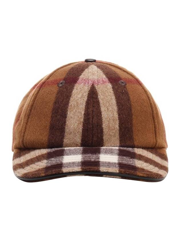 Luxury Burberry House Check Wool Ball Cap Brown