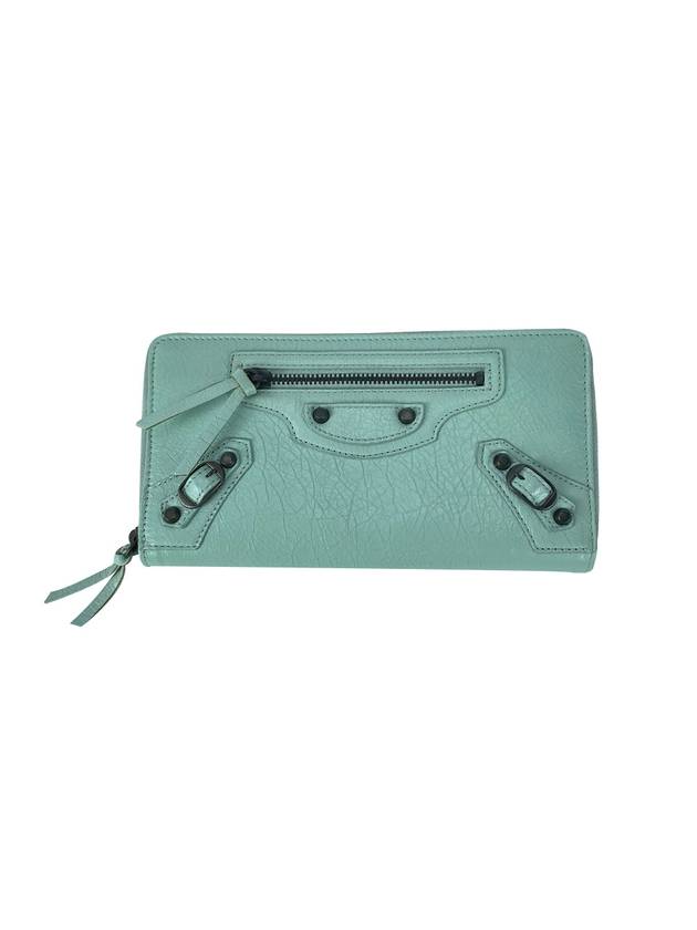 Luxury Balenciaga Trending 2026 Vintage Zipper Around Long Wallet Mint