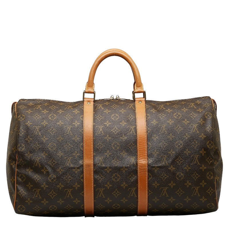 Louis Vuitton Monogram Keiphorus 50 Boston Bag Shoulder Bag 2WAY M41426 Brown PVC Leather Louis Vuitton
