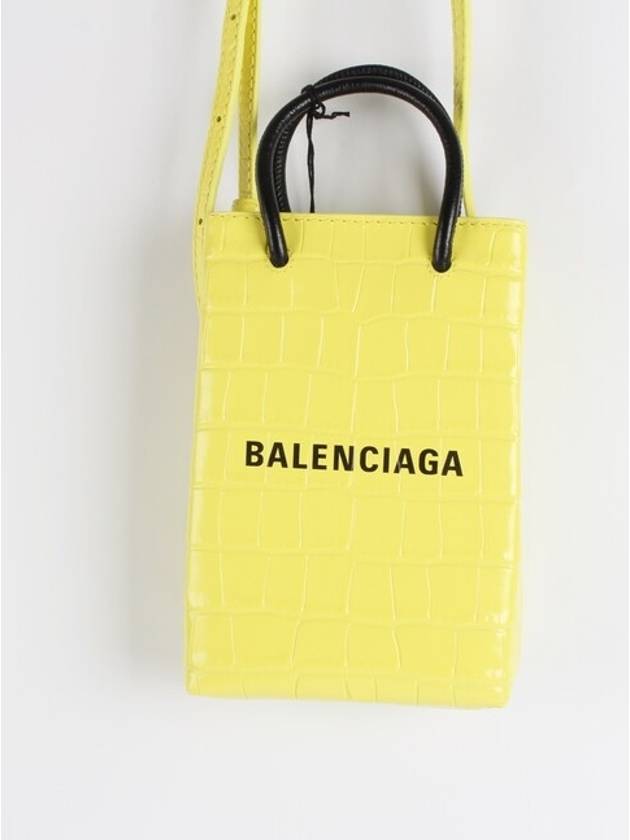 Luxury Balenciaga Trending 2026 Crocodile cross bag yellow