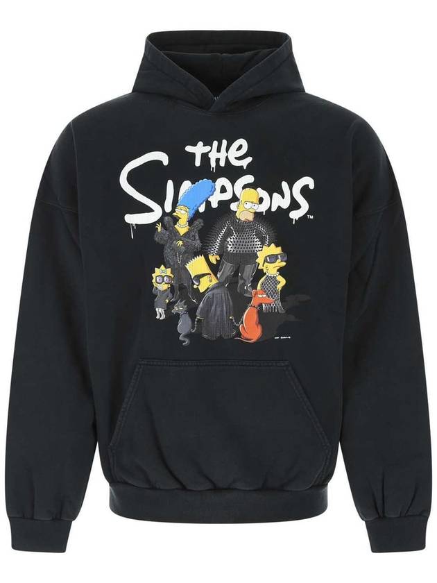 Luxury Balenciaga Trending 2026 Men's Simpson Overfit Hoodie Black