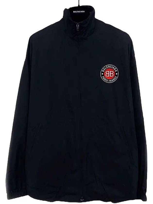 Luxury Balenciaga Trending 2026 High Neck Logo Zip-up Jacket Black