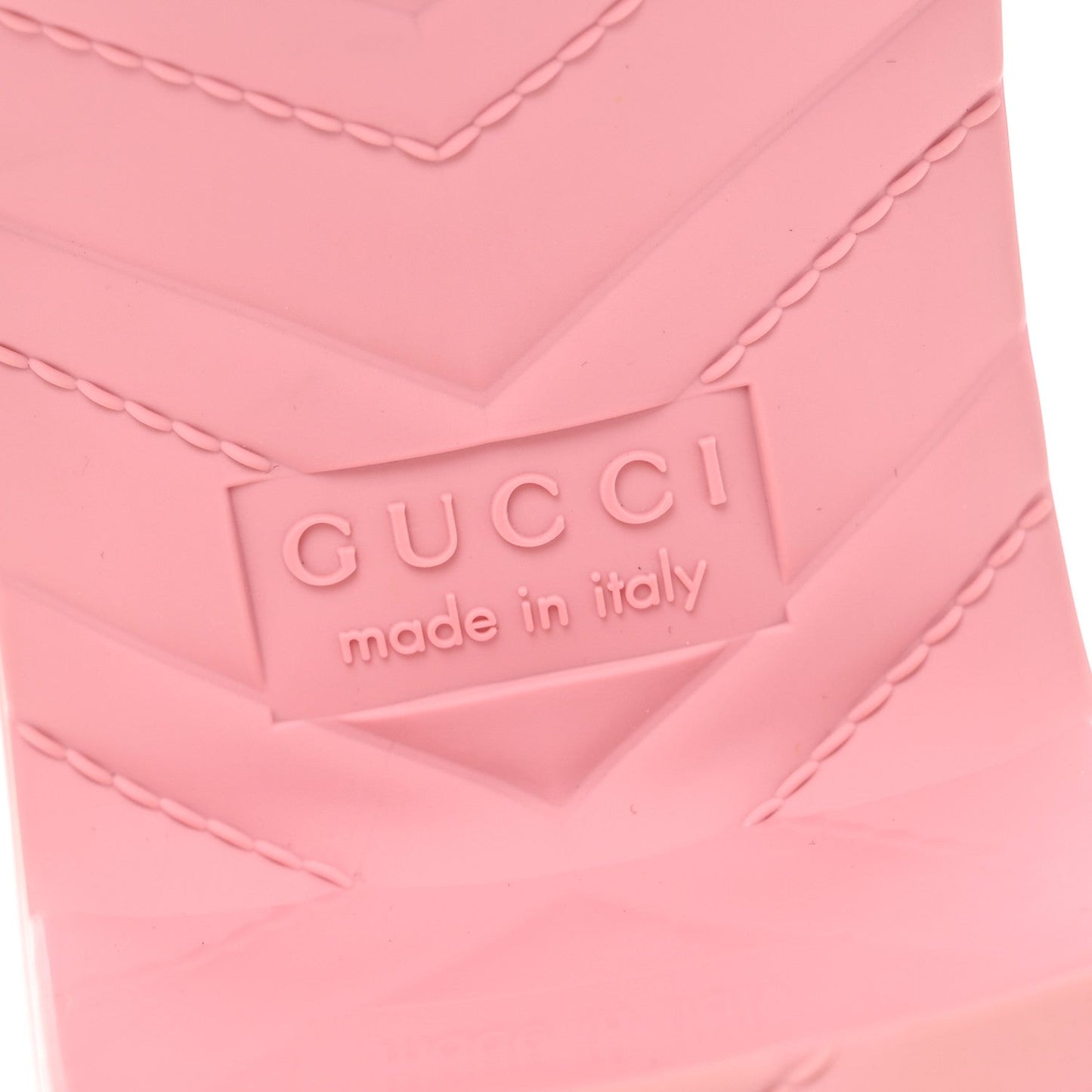 Gucci Rubber Logo Womens Platform 20/60mm Slide Sandals 39 Wild Rose