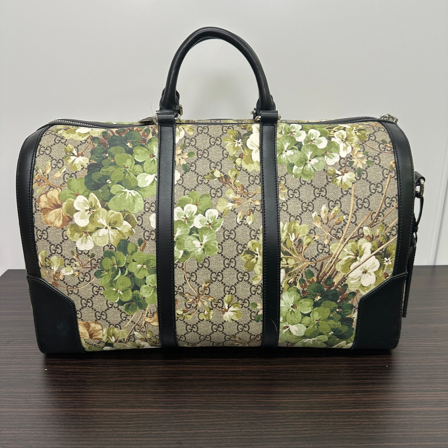 Gucci GG Supreme Monogram Blooms Medium Duffle Beige LB125180