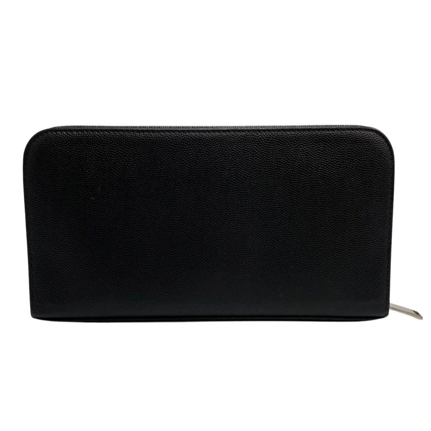 SAINT LAURENT PARIS Long Wallet Purse leather black Women
