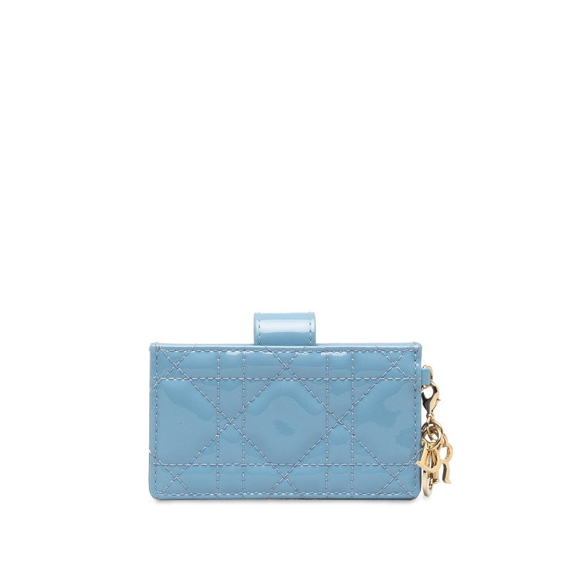 Dior Cannage Patent Leather Card Case