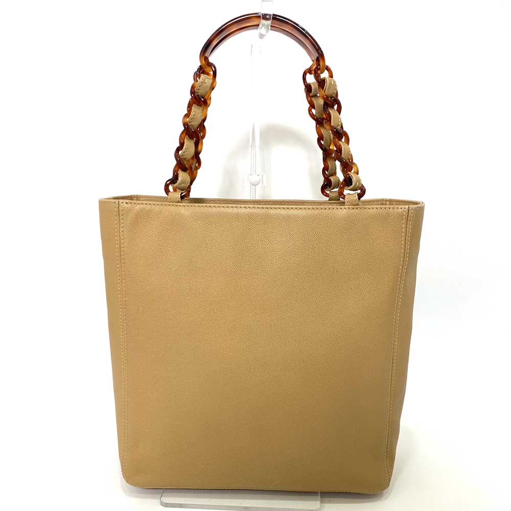 Chanel Caviar Skin Tortoise Shell Tote Bag Classic Flap