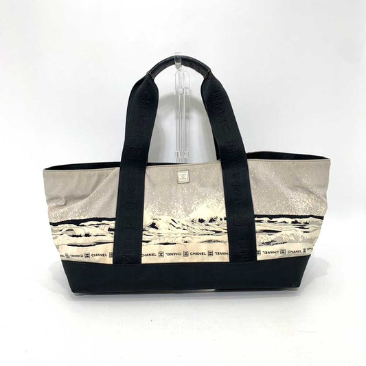 Chanel Nylon Canvas Sport Line Handbag Tote Classic Flap