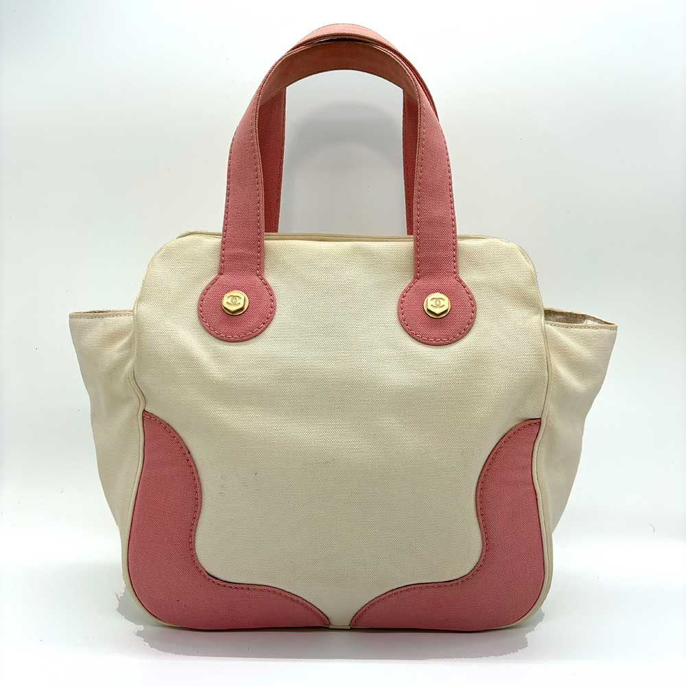Chanel Canvas Marshmallow Tote Bag Classic Flap