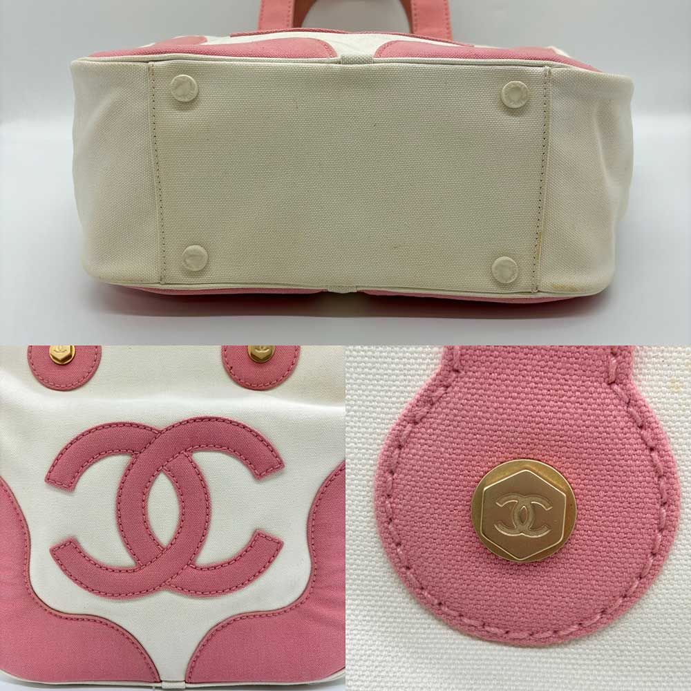 Chanel Canvas Marshmallow Tote Bag Classic Flap