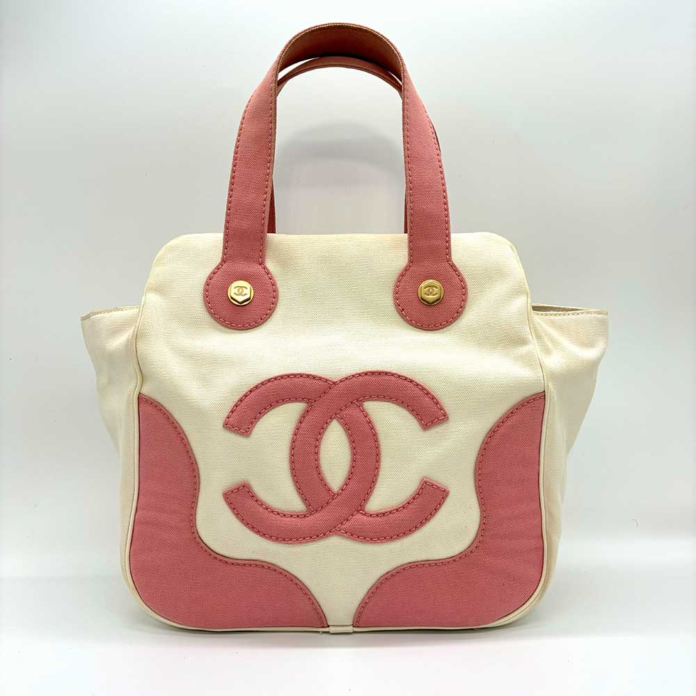 Chanel Canvas Marshmallow Tote Bag Classic Flap