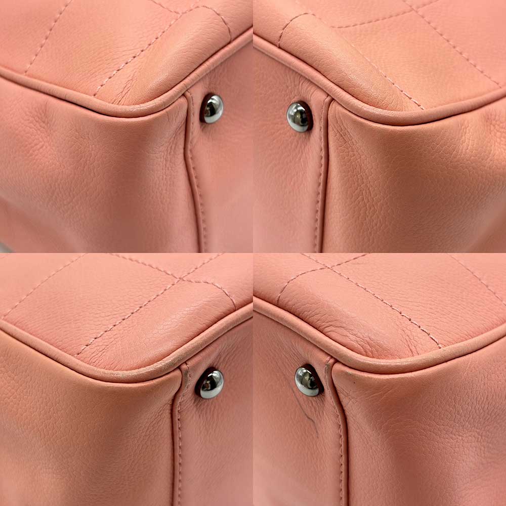 Chanel Caviar Skin Tote Bag Pink Classic Flap