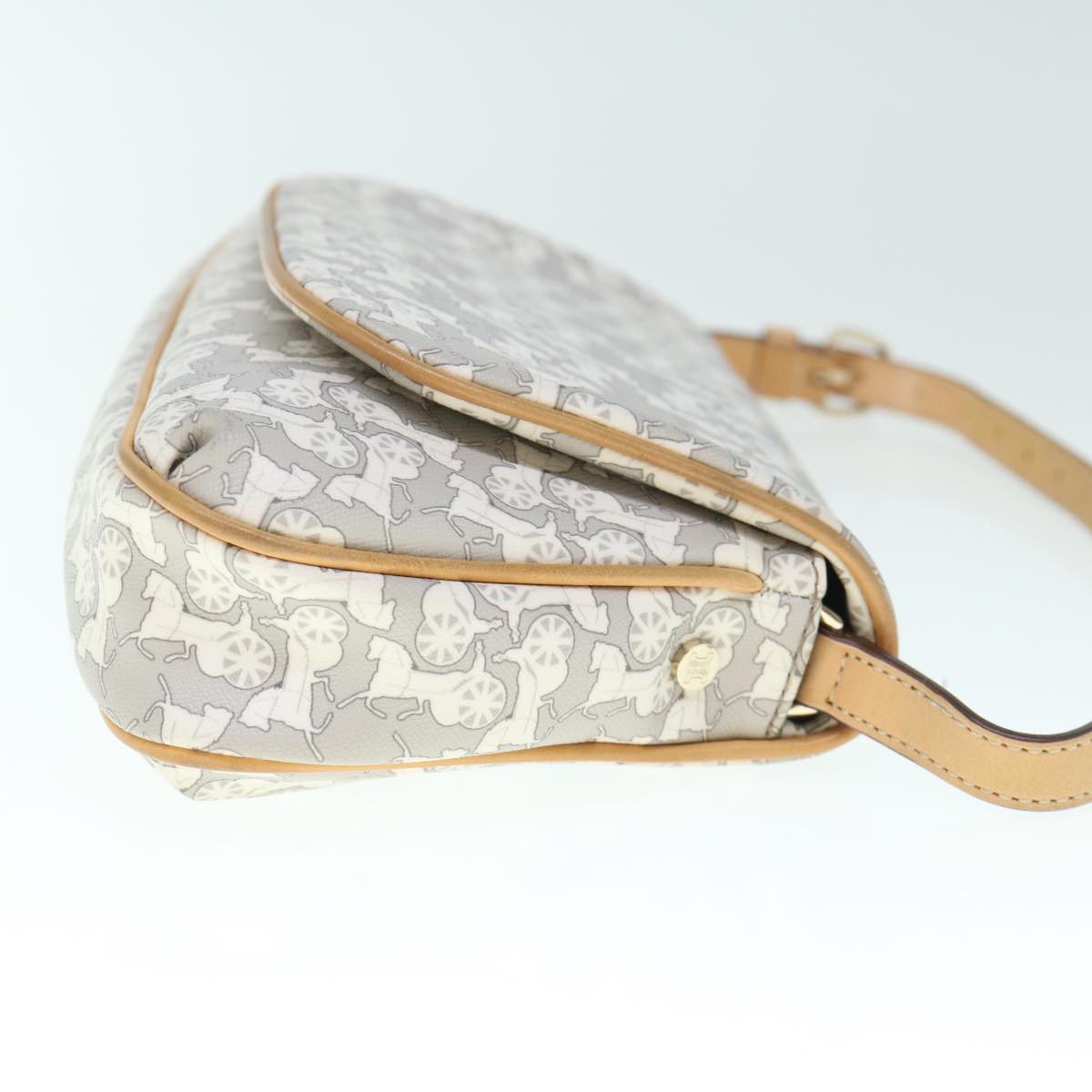 Luxury CELINE Sulky Shoulder Bag PVC Leather Gray  60029