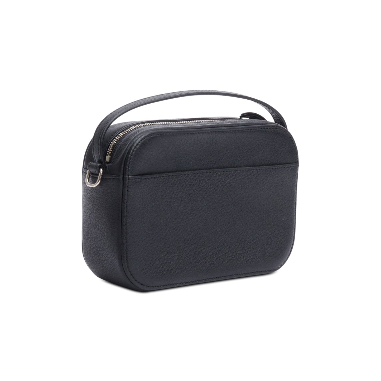 Balenciaga Black Calfskin Leather Logo Mini Cash Crossbody