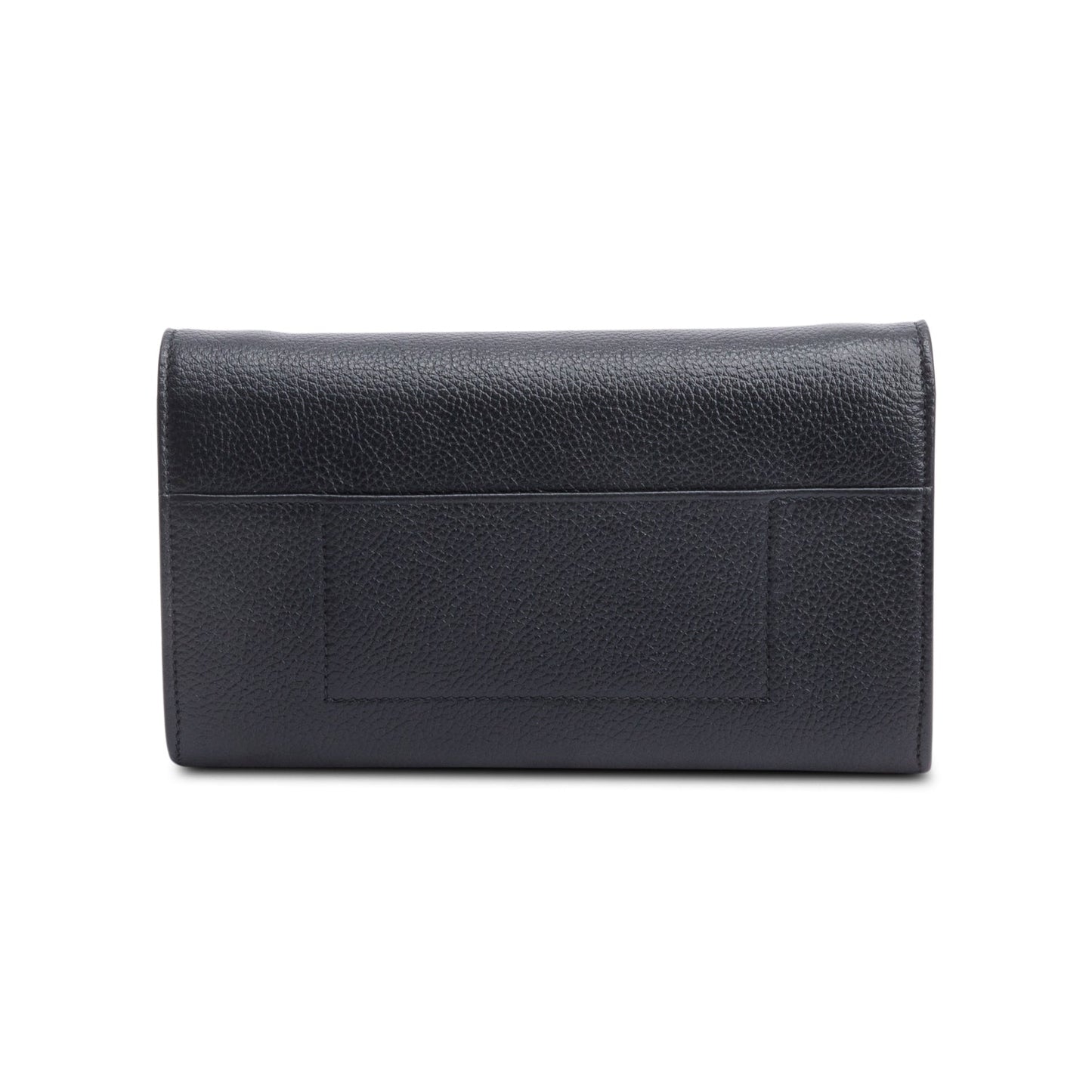 Balenciaga Black Calfskin Leather Small Logo Flap Crossbody