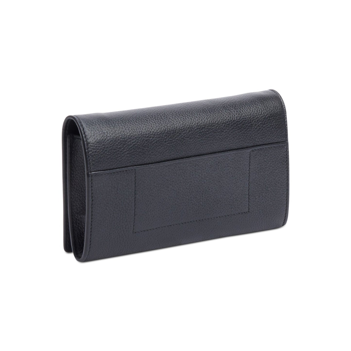 Balenciaga Black Calfskin Leather Small Logo Flap Crossbody