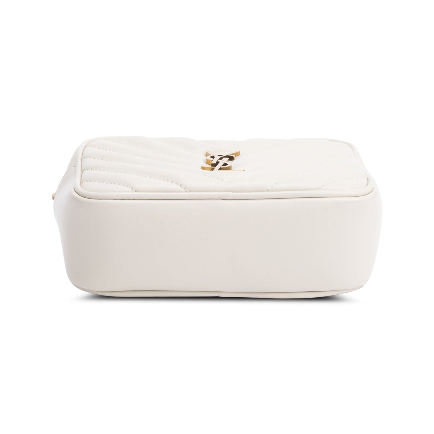 Saint Laurent 2020 White Quilted Calfskin Leather Lou Belt Bag