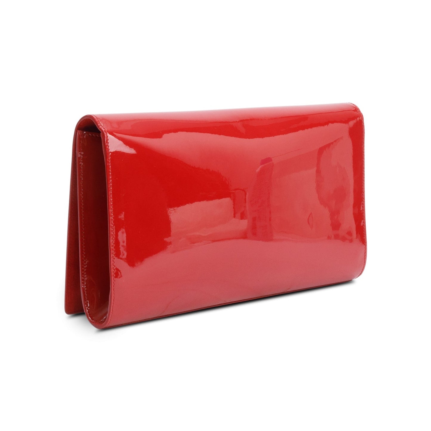 Saint Laurent Large Red Patent Leather Belle de Jour Clutch