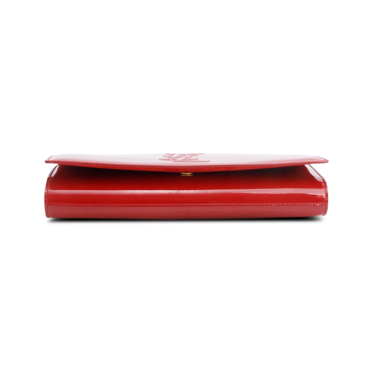 Saint Laurent Large Red Patent Leather Belle de Jour Clutch