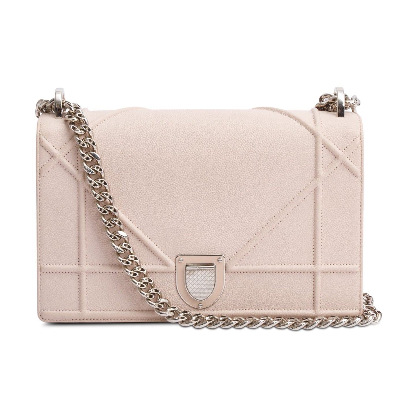 Christian Dior Pink Calfskin Leather Medium Diorama Flap Bag