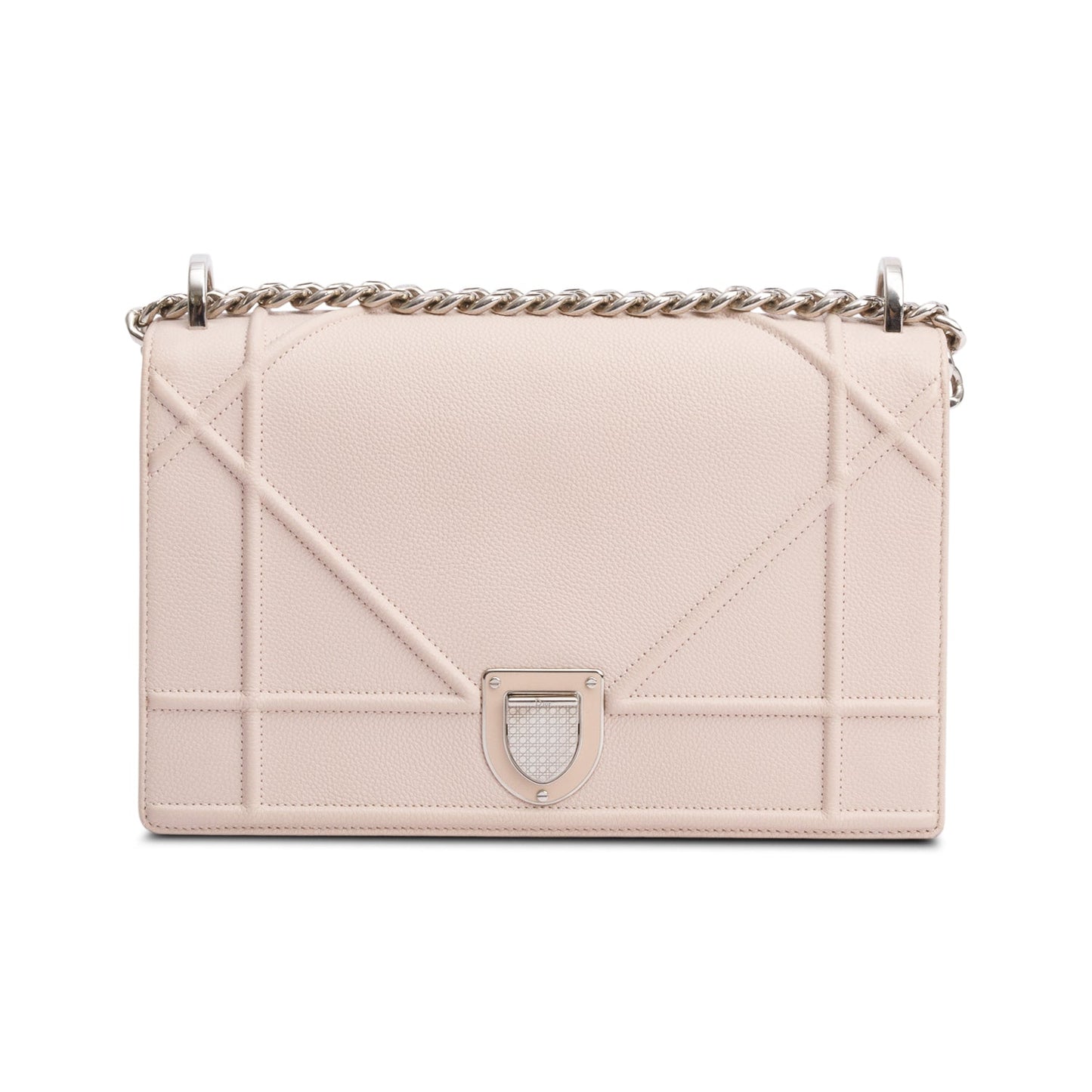 Christian Dior Pink Calfskin Leather Medium Diorama Flap Bag