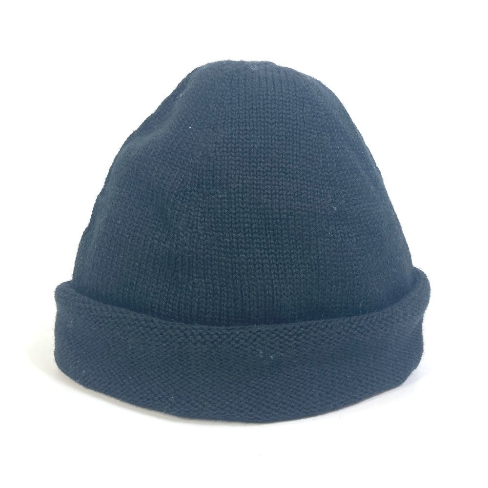 GUCCI Knit hat wool black Sherry line mens M