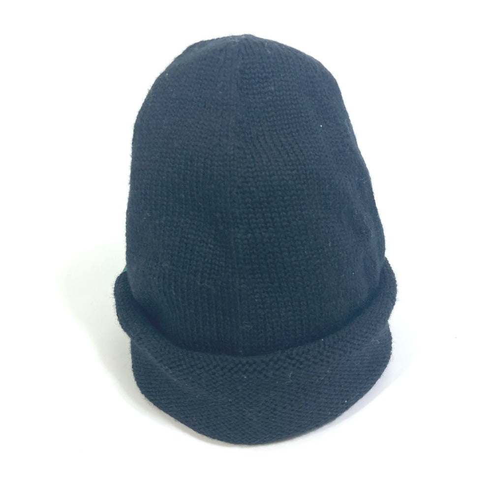 GUCCI Knit hat wool black Sherry line mens M