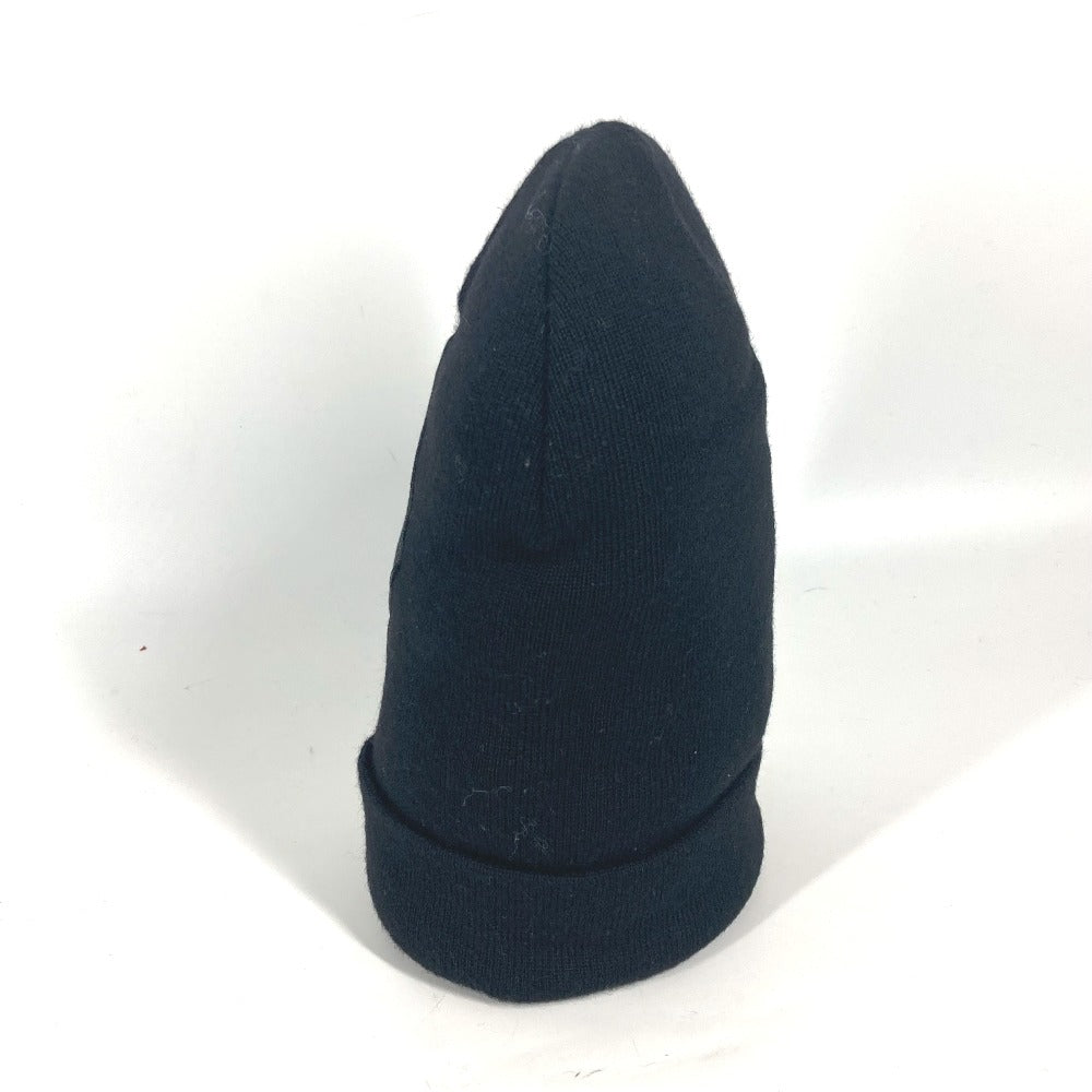 GUCCI Knit hat wool black beanie hat knit hat knit cap logo mens