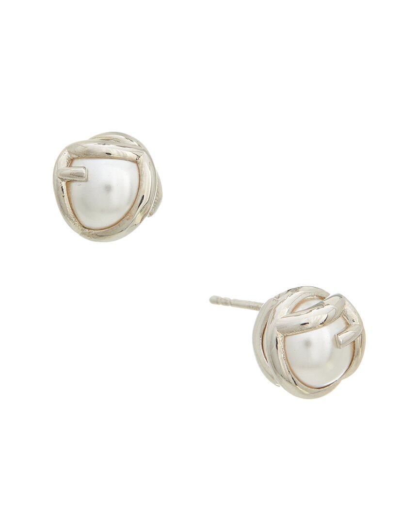 Fendi F Is Fendi Pearl Earrings, Grey