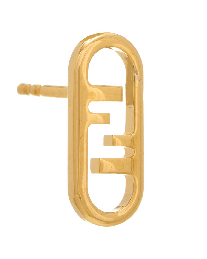 Fendi Set Of 3 O'lock Earrings, Brown