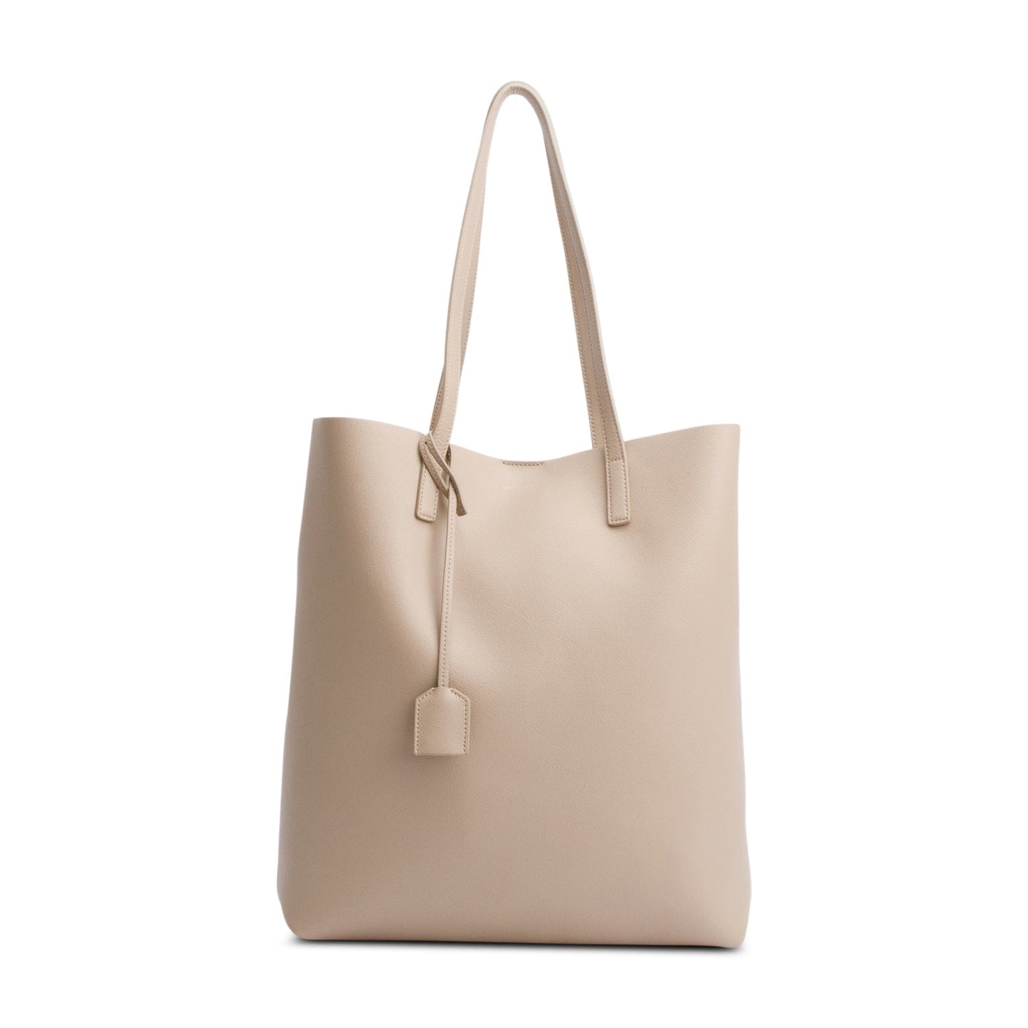 Saint Laurent Beige Calfskin Leather N/S Shopping Tote