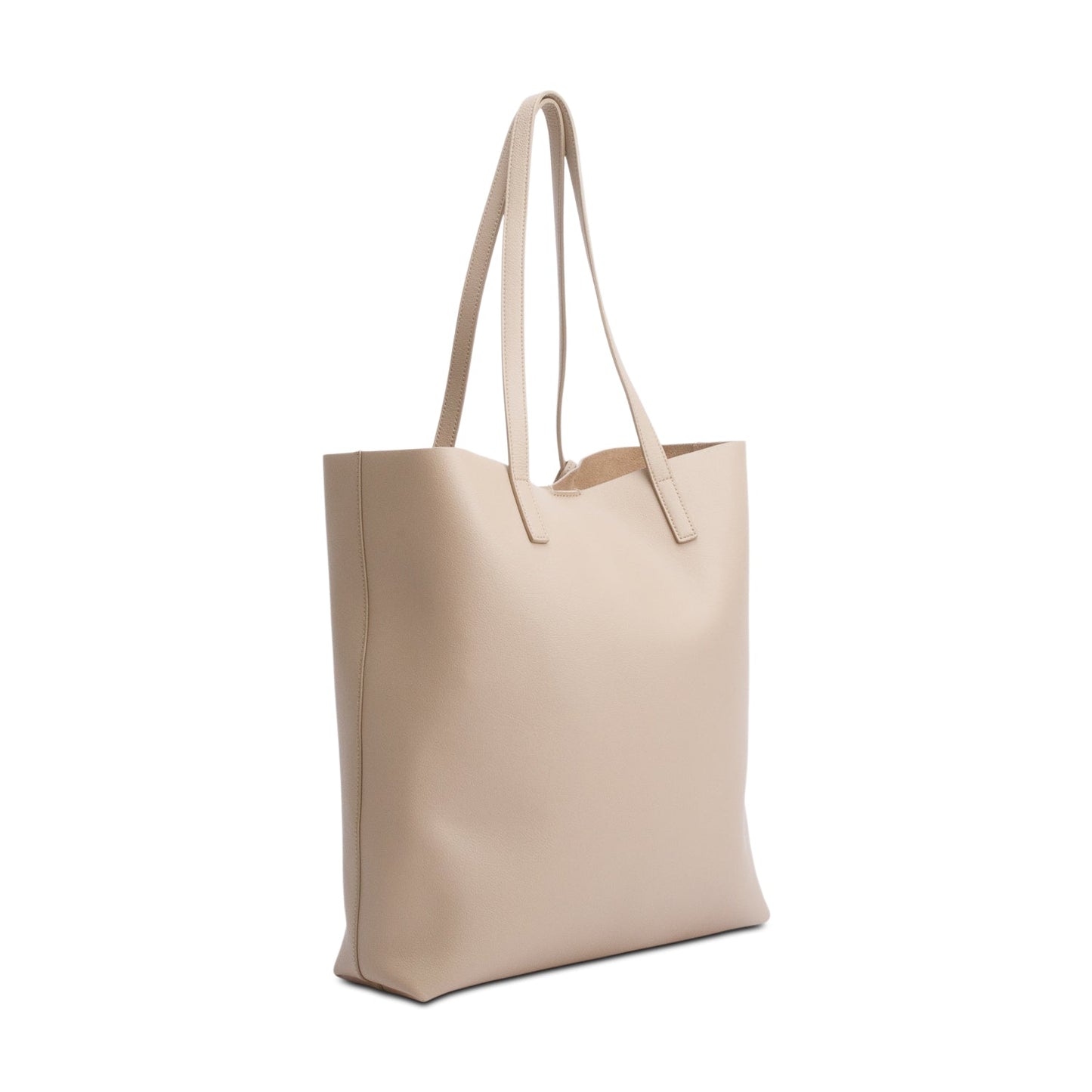 Saint Laurent Beige Calfskin Leather N/S Shopping Tote