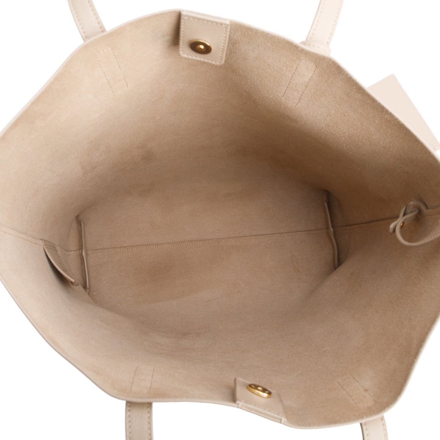 Saint Laurent Beige Calfskin Leather N/S Shopping Tote