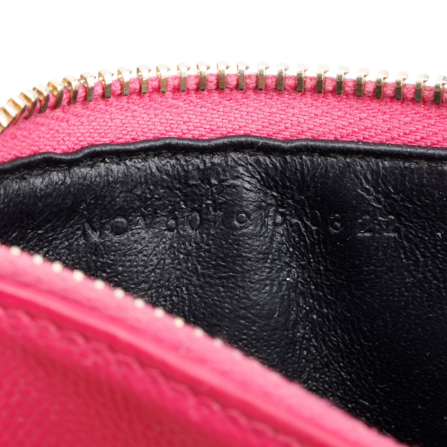 Saint Laurent 2022 Pink Grain De Poudre Leather Cassandre Matelasse Fragments Zipped Card Case