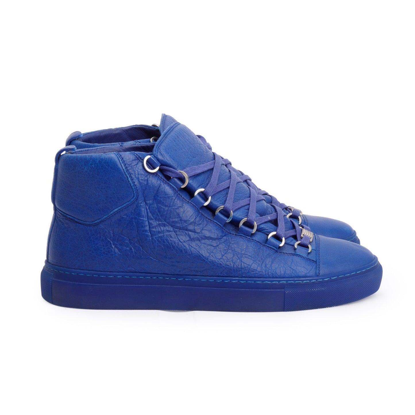 Balenciaga Blue Arena Leather Sneakers, Size 40
