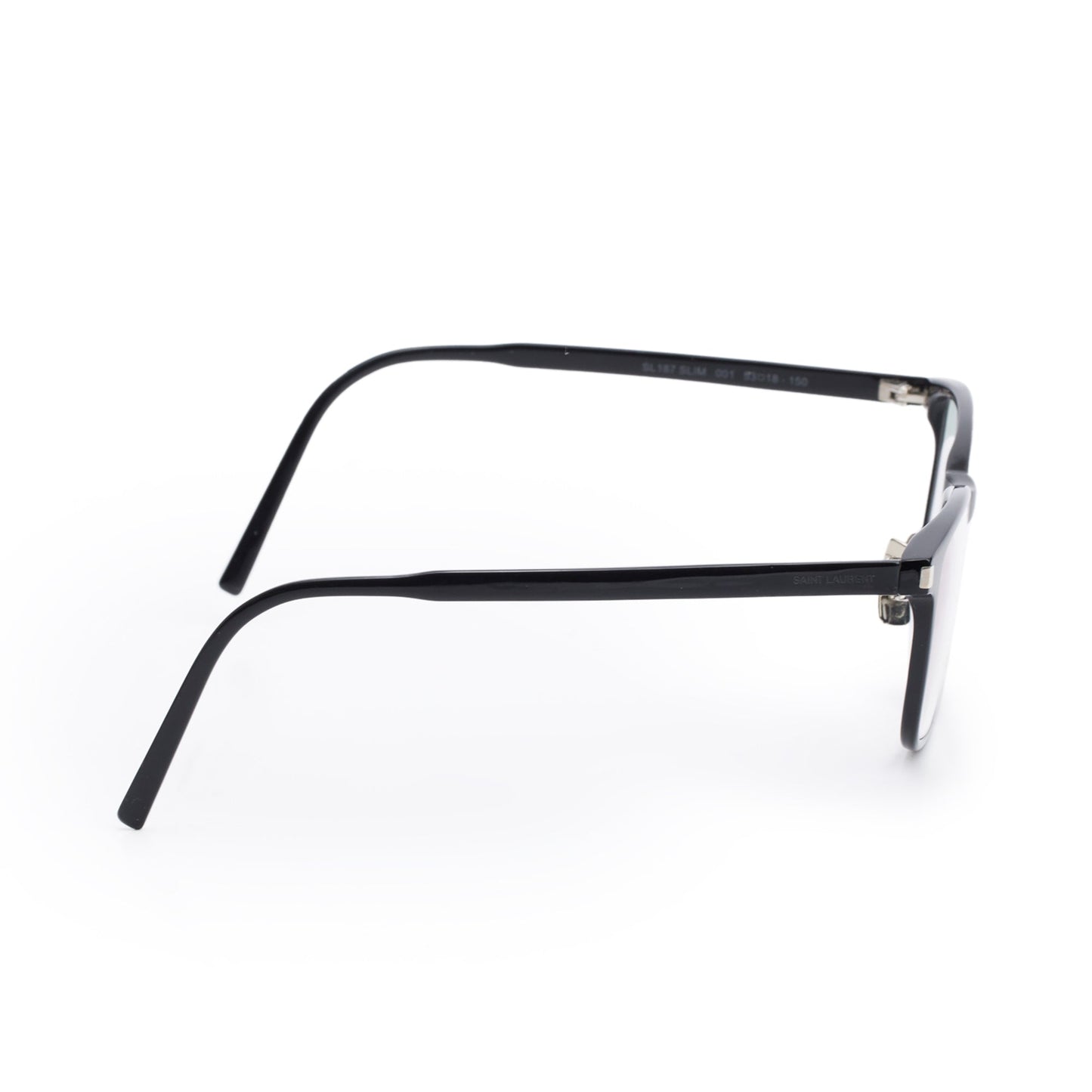 Saint Laurent Black Metal SL 187 Slim Eyeglasses
