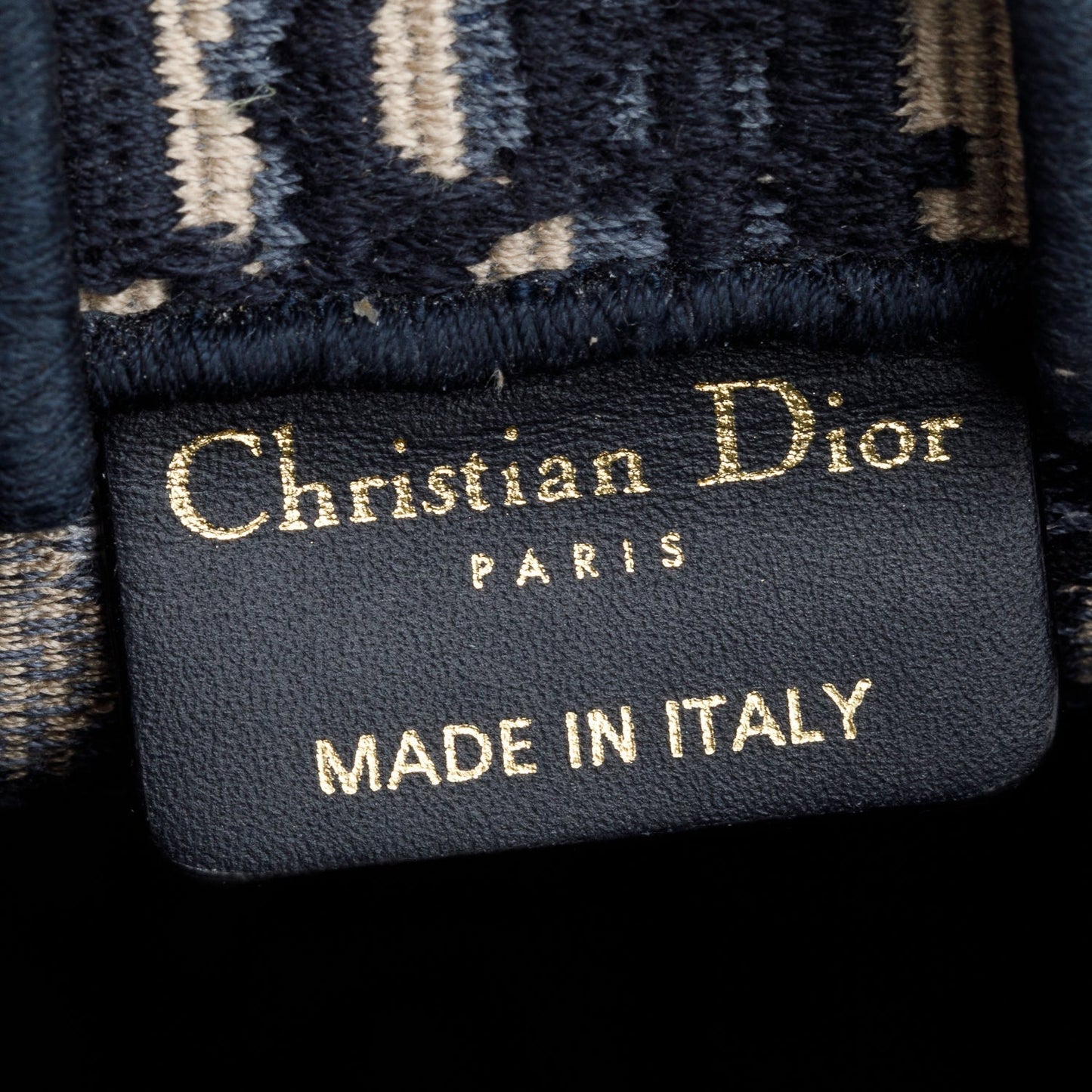 Christian Dior 2022 Blue Oblique Embroidery Mini Vertical Book Tote